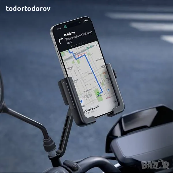 Мото стойка мотор телефон BASEUS GO TRIP MOTO АNTISHOCK, снимка 1