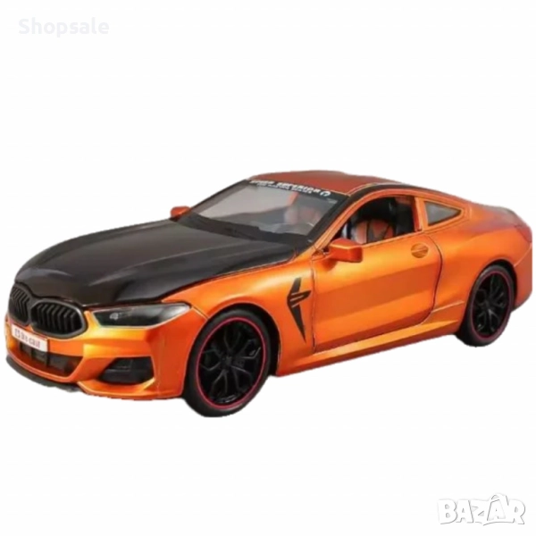 Автомобил BMW M8 с 3 реалистични звука и светлини – мащаб 1:24, снимка 1