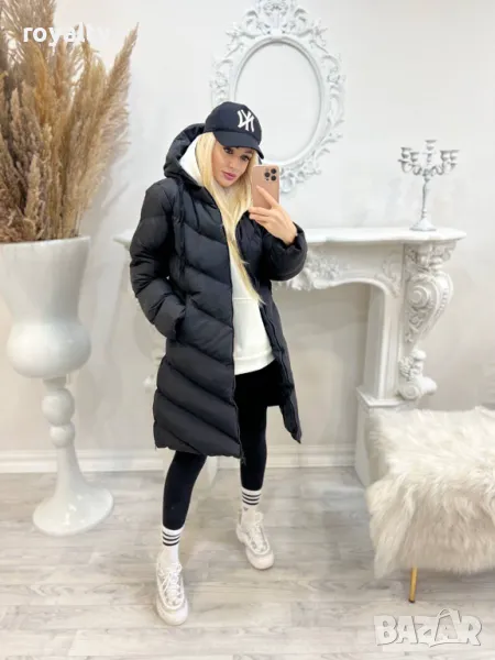 Черно дълго дамско яке , снимка 1