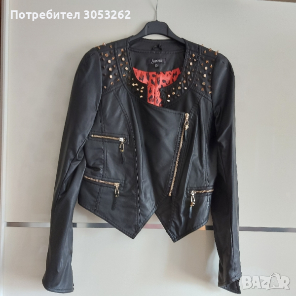 Черно яке от еко кожа., снимка 1