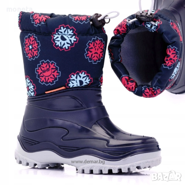 39,90лв „DEMAR“: Нови детски боти /апрески с Топла подплата. Размери 24-35. СИН СНЕЖИНКИ, снимка 1