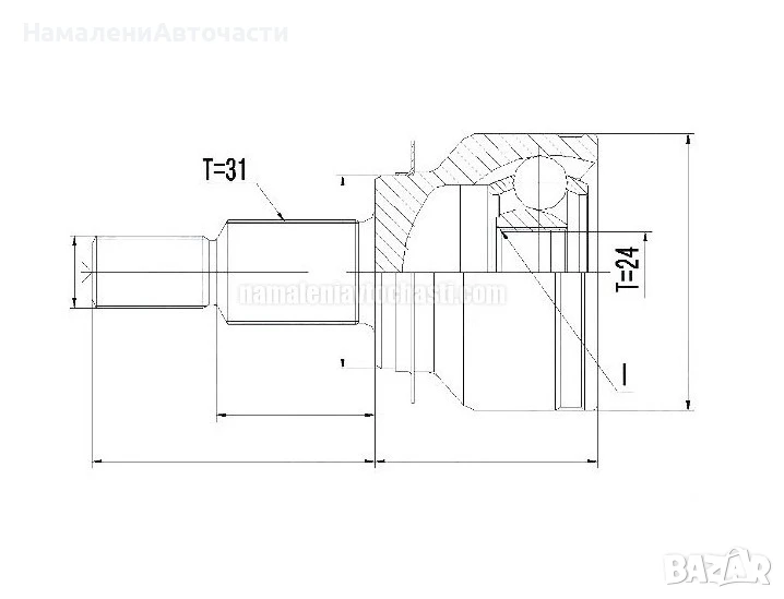 Външно каре FTB122510 NPZMZ055 Mazda 6, снимка 1
