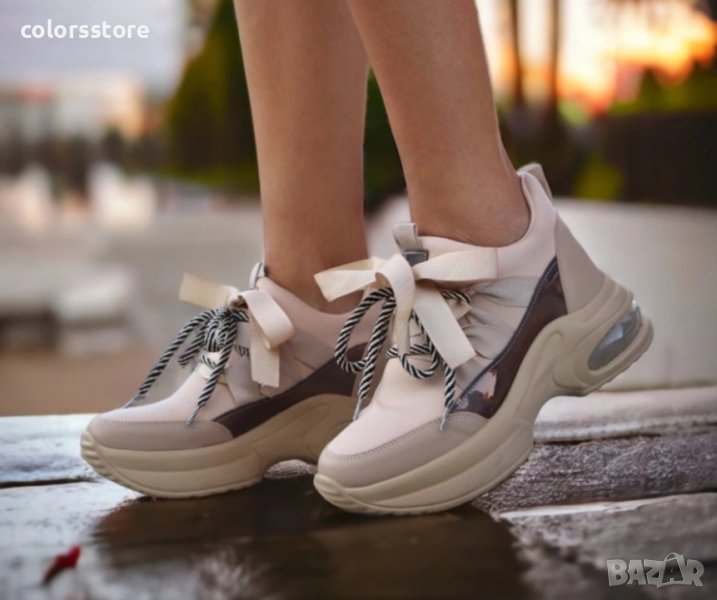 Кецове на платформа - бежови - SC1, снимка 1