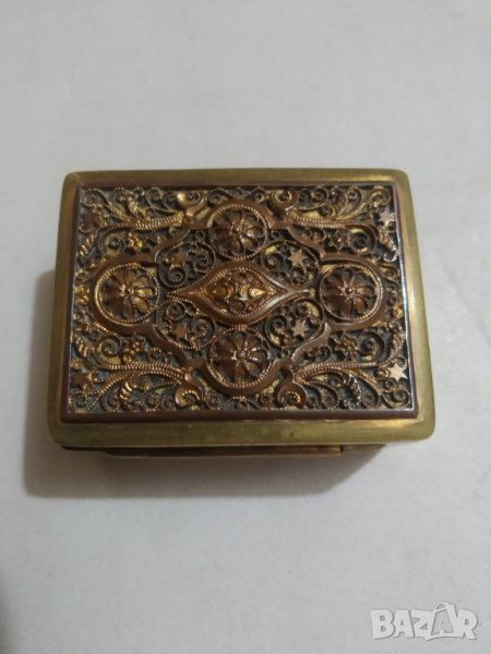 стара месингова кутийка, снимка 1