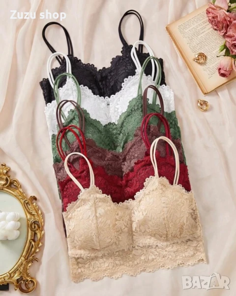 Комплект 6 броя дамски дантелени бюстиета, снимка 1
