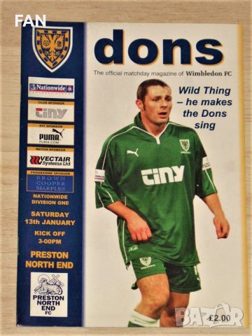 УИМБЪЛДЪН оригинални футболни програми 2000/01 - Шефилд Юнайтед, Уест Бромич, Престън, Шефилд Уензди, снимка 4 - Фен артикули - 38852044