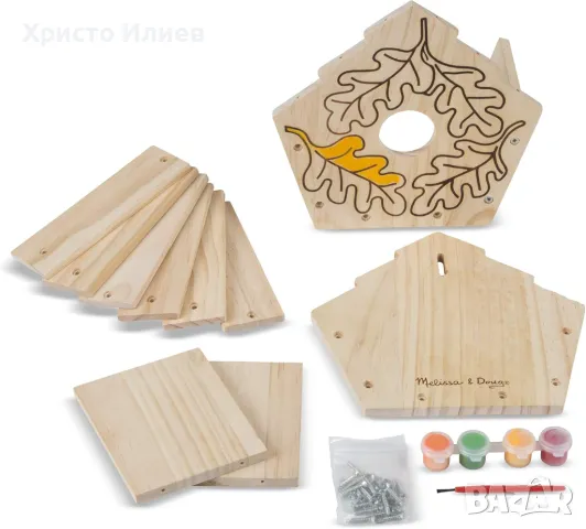 Дървена Къщичка за птици Melissa & Doug Направи си сам, снимка 3 - Други - 49728470