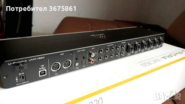 Звукова Карта -Behringer U-Phoria UMC1820 8 channel multitrack recording, снимка 4 - Аудиосистеми - 44679729