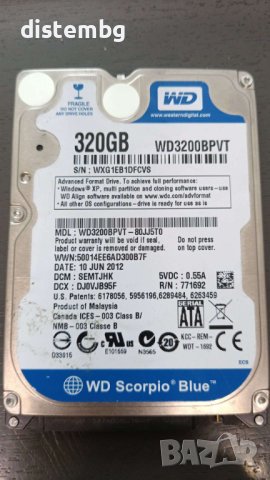 Твърд диск 320GB WD Blue WD3200BPVT - WD3200BPVT, снимка 1 - Твърди дискове - 41063940