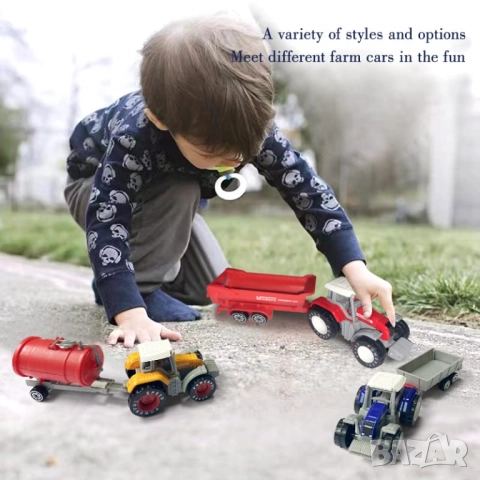 Комплект метални трактори мащаб 1: 64, снимка 2 - Коли, камиони, мотори, писти - 52061109