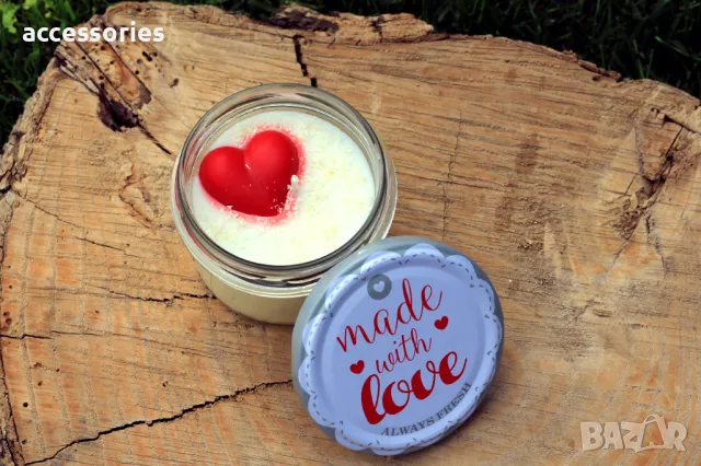 Ръчно изработена свещ, създадена, за да разтопи сърца, снимка 2 - Декорация за дома - 47326452
