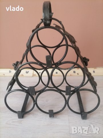 Поставка за вино от ковано желязо - ПРОМО, снимка 2 - Декорация за дома - 41942731