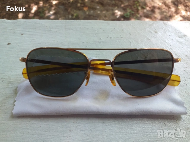 Оригинални пилотски слънчеви очила American Optical 12k GF, снимка 6 - Антикварни и старинни предмети - 53470007