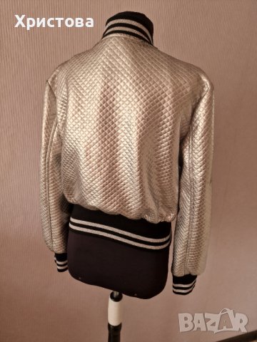 Преходно яке в сребристо с черно - 19,00лв., снимка 5 - Якета - 42629372