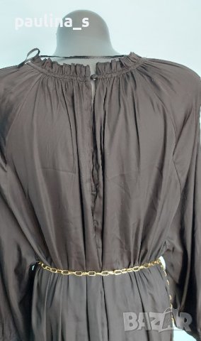 Маркова рокля тип туника с кожен ефект / голям размер , снимка 11 - Рокли - 44428717