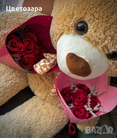 Изработка на сатенени рози , снимка 5 - Романтични подаръци - 49498089