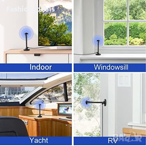 Нова Телевизионна антена на закрито с усилвател 250+ 4K 1080P HDTV , снимка 3 - Други стоки за дома - 42203425