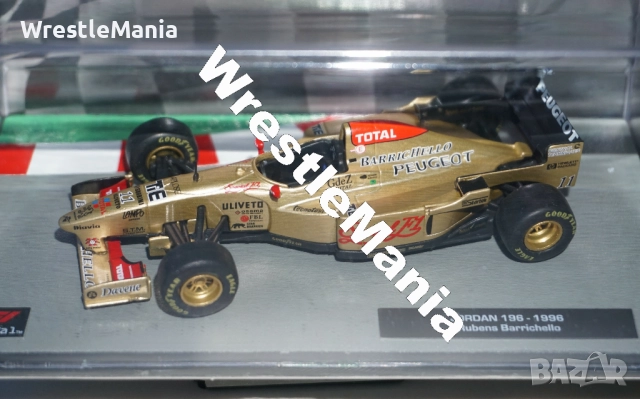 Formula 1 The Car Collection Jordan 196 - 1996 Rubens Barrichello МАЩАБ 1:43 Panini Collections, снимка 3 - Колекции - 51854560