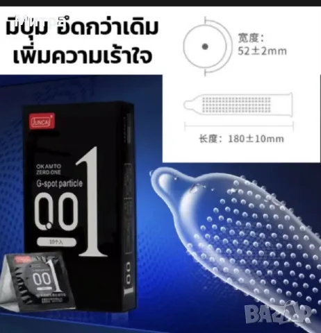 Презервативите 001 черна опаковка са  японски презервативи , които са най-тънките произвеждани , снимка 12 - Други - 50339626