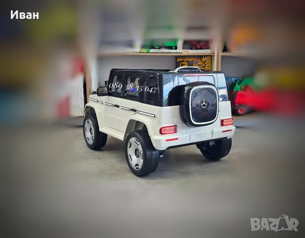 ТОП ЦЕНА!НОВО!Акумулаторен джип Mercedes EQG с 12Vбатерия,EVA гуми,USB,кожена седалка , снимка 7 - Детски велосипеди, триколки и коли - 47742566