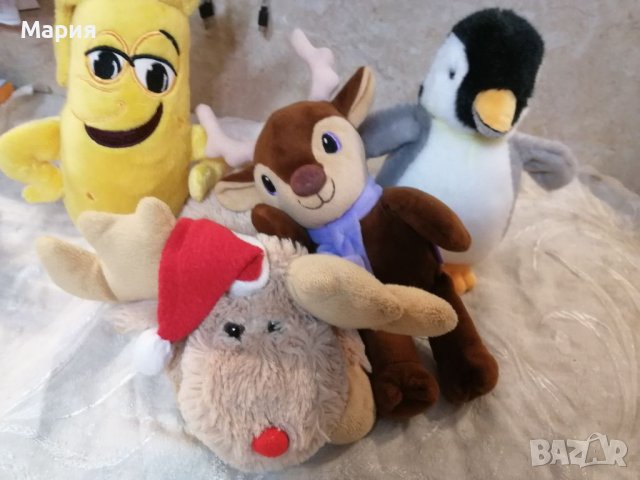 Коледни симпатични плюшени играчки - еленче, пингвинче, маймунка. , снимка 4 - Плюшени играчки - 30896832
