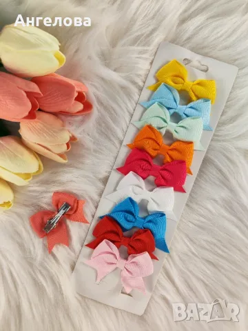 Комплект фиби за коса с панделка, снимка 17 - Шноли, диадеми, ленти - 40666754