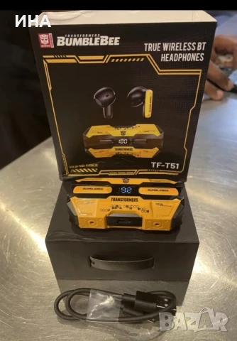 Безжични слушалки Transformers TF-T51 Bumblebee, снимка 2 - Безжични слушалки - 50815127