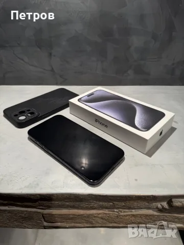 КАТО ЧИСТО НОВ Iphone 15 Pro Max Blue + подарък, снимка 5 - Apple iPhone - 56302405