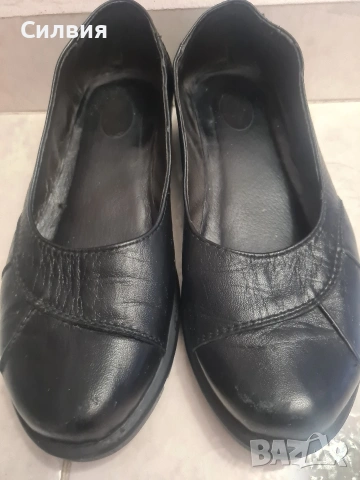 дамски черни обувки естествена кожа 
