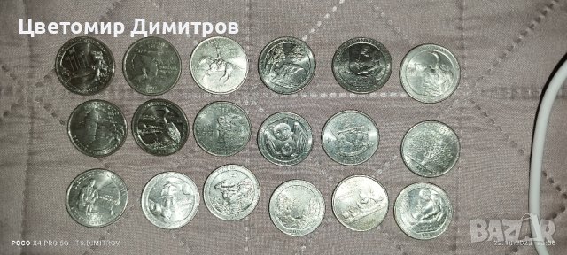 1/4 dollar USA quarter , снимка 8 - Нумизматика и бонистика - 39297604