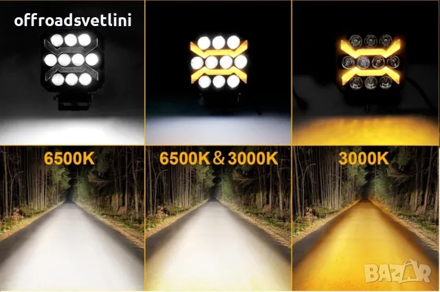 Висок клас LED Диоден Боен фар за трактор ATV мотокари камиони Квадрат, снимка 3 - Аксесоари и консумативи - 49380006