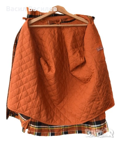 LEVIS мъжко карирано яке обанжево подвижна подплата, снимка 4 - Якета - 51934196