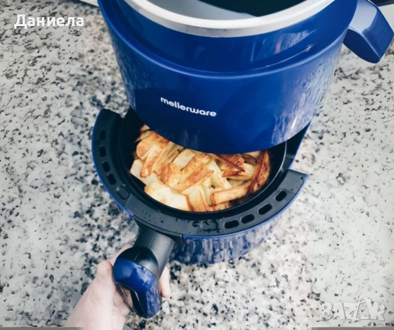 Еър файър с горещ въздух Mellerware - Air fryer Crunchy Blue, снимка 3 - Други - 51589102