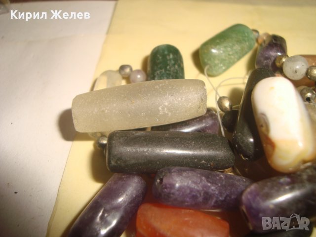 НЕФРИТ ХАЛЦЕДОН АМЕТИСТ ПЛАНИНСКИ КРИСТАЛ АХАТ СТАР НАНИЗ ГЕРДАН ОГЪРЛИЦА с БРОНЗОВИ МЪНИСТА 24796, снимка 8 - Колиета, медальони, синджири - 34508105