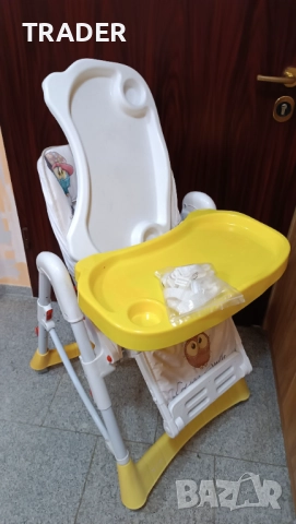 Детско столче стол за хранене Lorelli Primo Yellow Cute Owls, снимка 3 - Столчета за хранене - 41058288