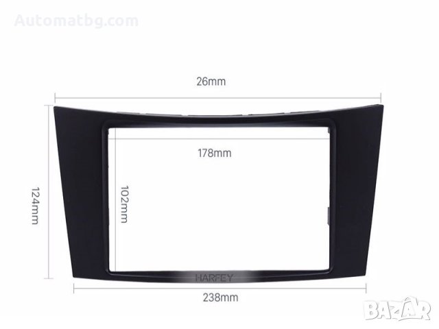 Адапторна рамка Automat, За BENZ E CLASS W211, CLS C219, 2001-2009г, Черен, снимка 4 - Аксесоари и консумативи - 35937397