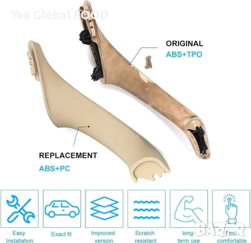 UCkasayfy комплект дръжки за врата BMW 5 F10/F11/F18 2010-2016, снимка 4 - Аксесоари и консумативи - 51908968