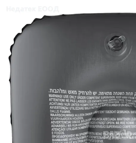 Надуваема кадифена възглавница  Bestway, Сив, 42x26x10см. , снимка 2 - Басейни и аксесоари - 50373772