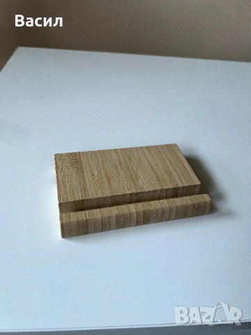 Стойка за телефон бамбукова, снимка 2 - Други - 53249215