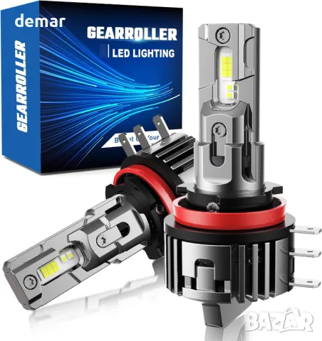 GEARROLLER H15 LED крушка за фарове, 28000LM, 6500K студено бяло, пакет от 2