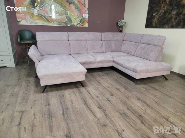 ПРОМОЦИЯ!!! П- образен ъглов диван от плат MM-ZE1162 - цвят люляк, снимка 8 - Дивани и мека мебел - 52826554
