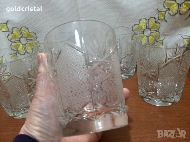 Кристални чаши за вода , снимка 8 - Антикварни и старинни предмети - 44231246