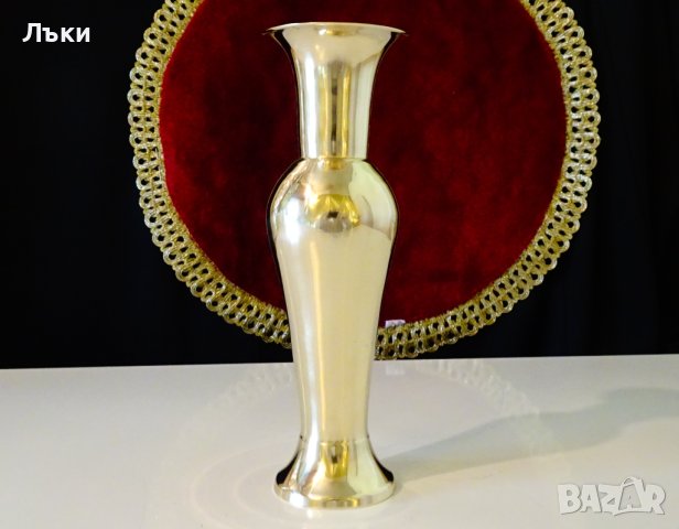 Бронзова ваза,свещник,салфетник 18 см. , снимка 2 - Вази - 40799957