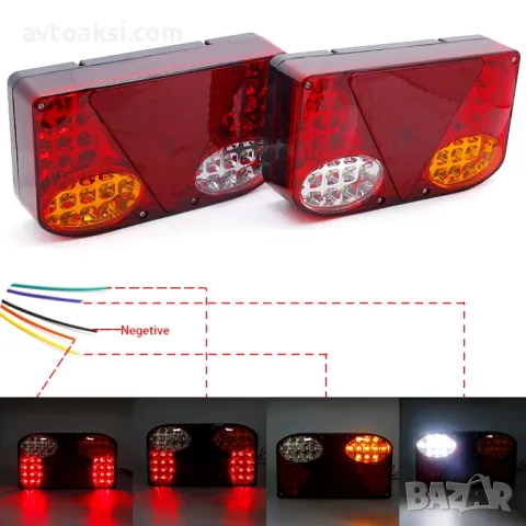 ЛЕД Диодни Стопове 48диода 12V-24V - 13537, снимка 2 - Аксесоари и консумативи - 47658253