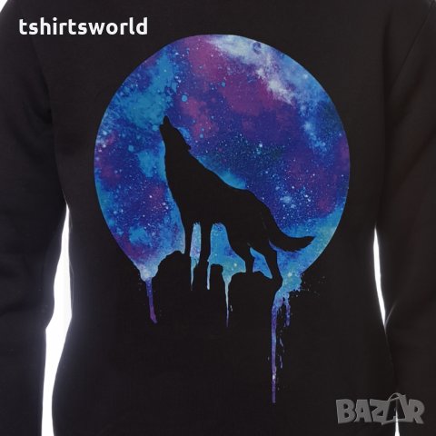 Нов детски суичър с дигитален печат Вълк, Голяма Луна, Серия вълци, снимка 6 - Детски анцузи и суичери - 34523780