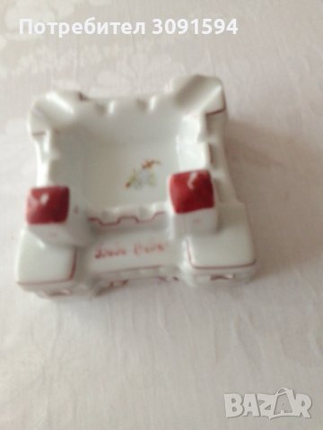  Български Стар порцеланов пепелник  Видин -Баба Вида, снимка 3 - Други ценни предмети - 44391988