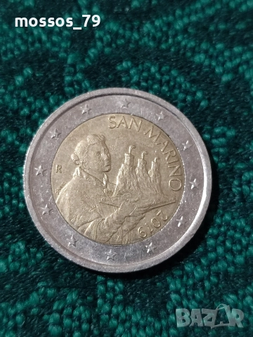 Монета 2€ Сан Марино , снимка 4 - Нумизматика и бонистика - 52821172