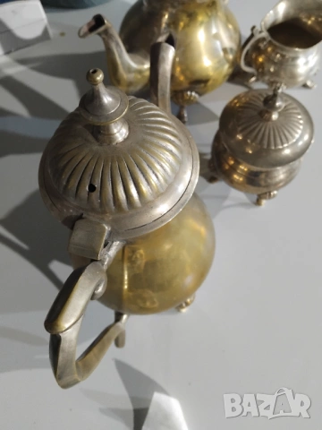 Посребрен сервиз за кафе и чай, снимка 6 - Антикварни и старинни предмети - 53204784