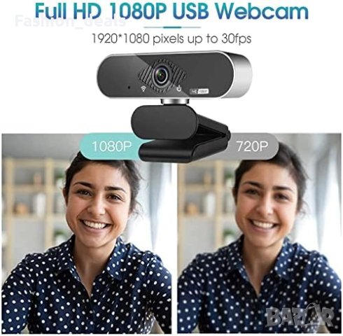 Нова USB Уеб камера с микрофон за компютър Full HD 1080P, снимка 2 - Друга електроника - 41449097