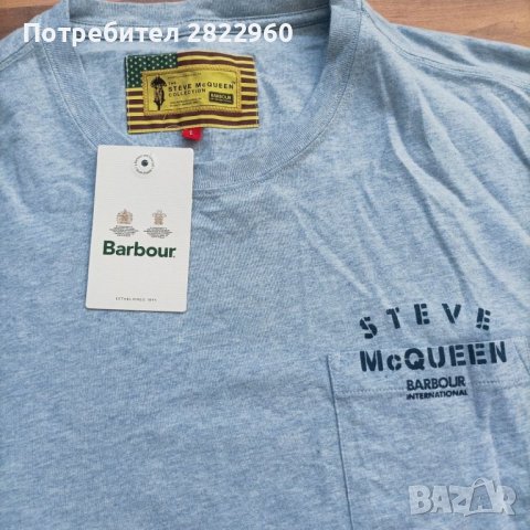 Barbour L размер мъжка тениска , снимка 3 - Тениски - 41684845